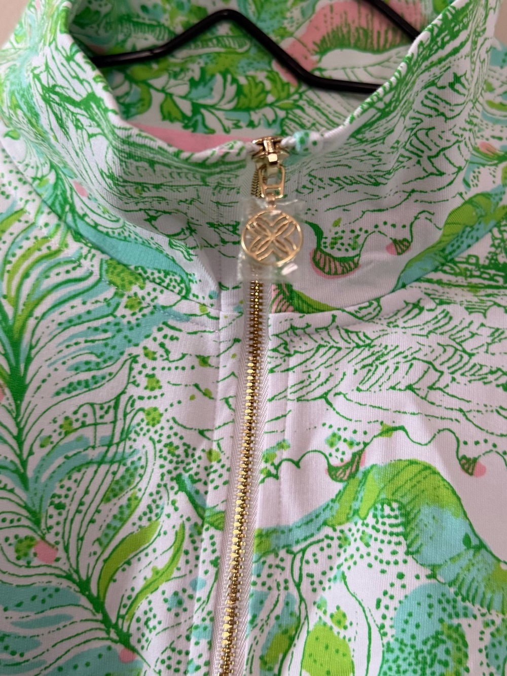 Lilly Pulitzer Eleni Half Zip Pullover Resort White Ship to Shore Size XXL NEW - Picture 8 of 9